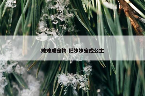 妹妹成宠物 把妹妹宠成公主