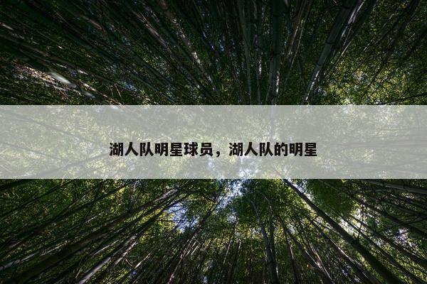 湖人队明星球员，湖人队的明星