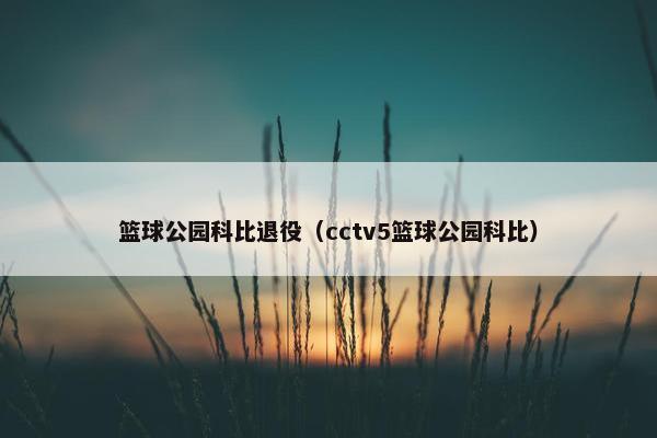 篮球公园科比退役（cctv5篮球公园科比）