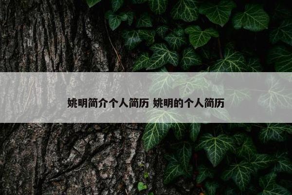 姚明简介个人简历 姚明的个人简历