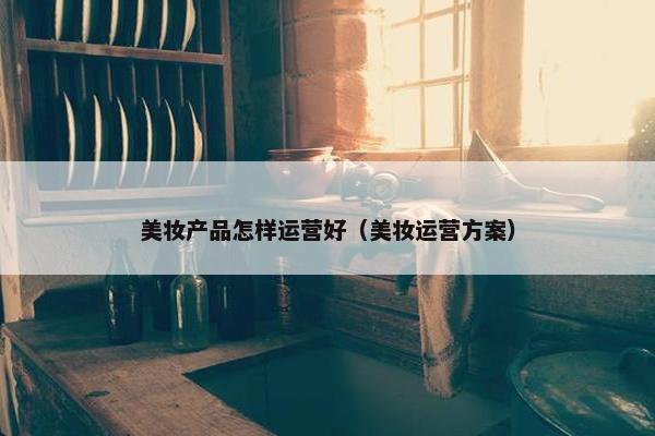 美妆产品怎样运营好（美妆运营方案）