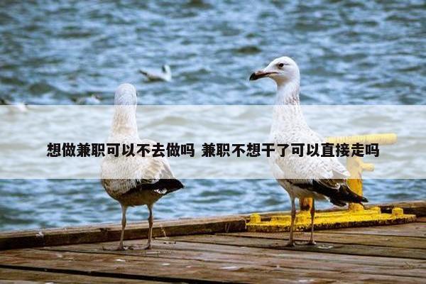 想做兼职可以不去做吗 兼职不想干了可以直接走吗