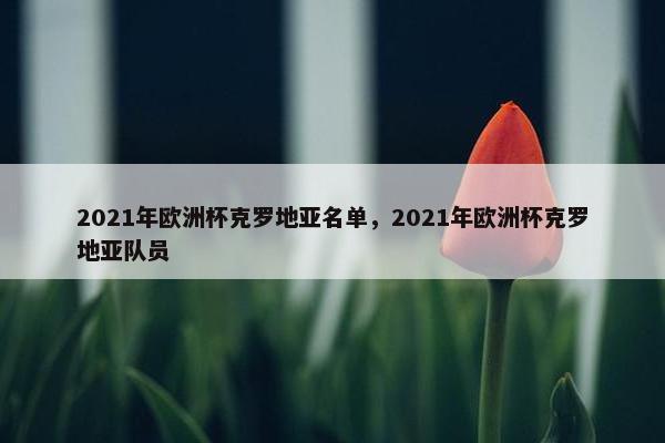 2021年欧洲杯克罗地亚名单，2021年欧洲杯克罗地亚队员