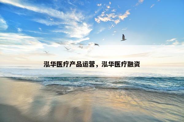 泓华医疗产品运营，泓华医疗融资