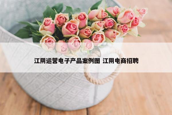 江阴运营电子产品案例图 江阴电商招聘