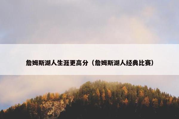 詹姆斯湖人生涯更高分（詹姆斯湖人经典比赛）