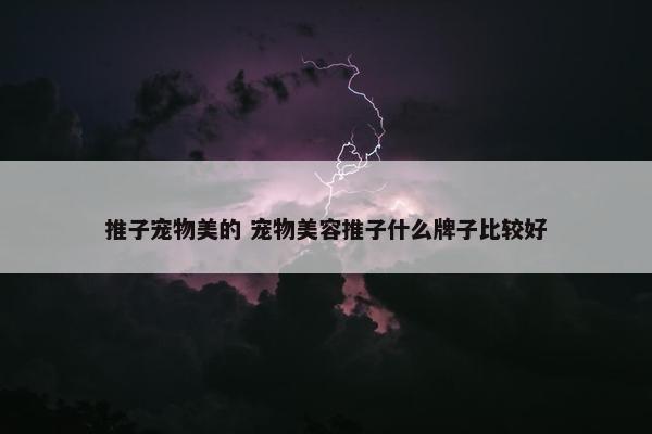 推子宠物美的 宠物美容推子什么牌子比较好