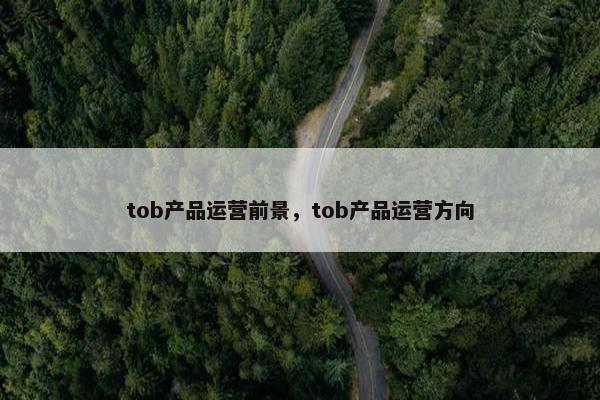 tob产品运营前景，tob产品运营方向