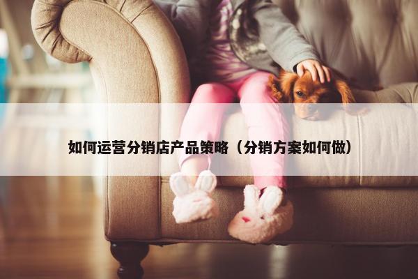 如何运营分销店产品策略（分销方案如何做）