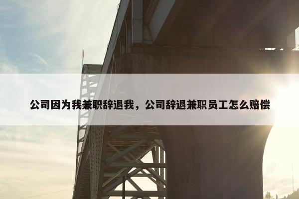 公司因为我兼职辞退我，公司辞退兼职员工怎么赔偿